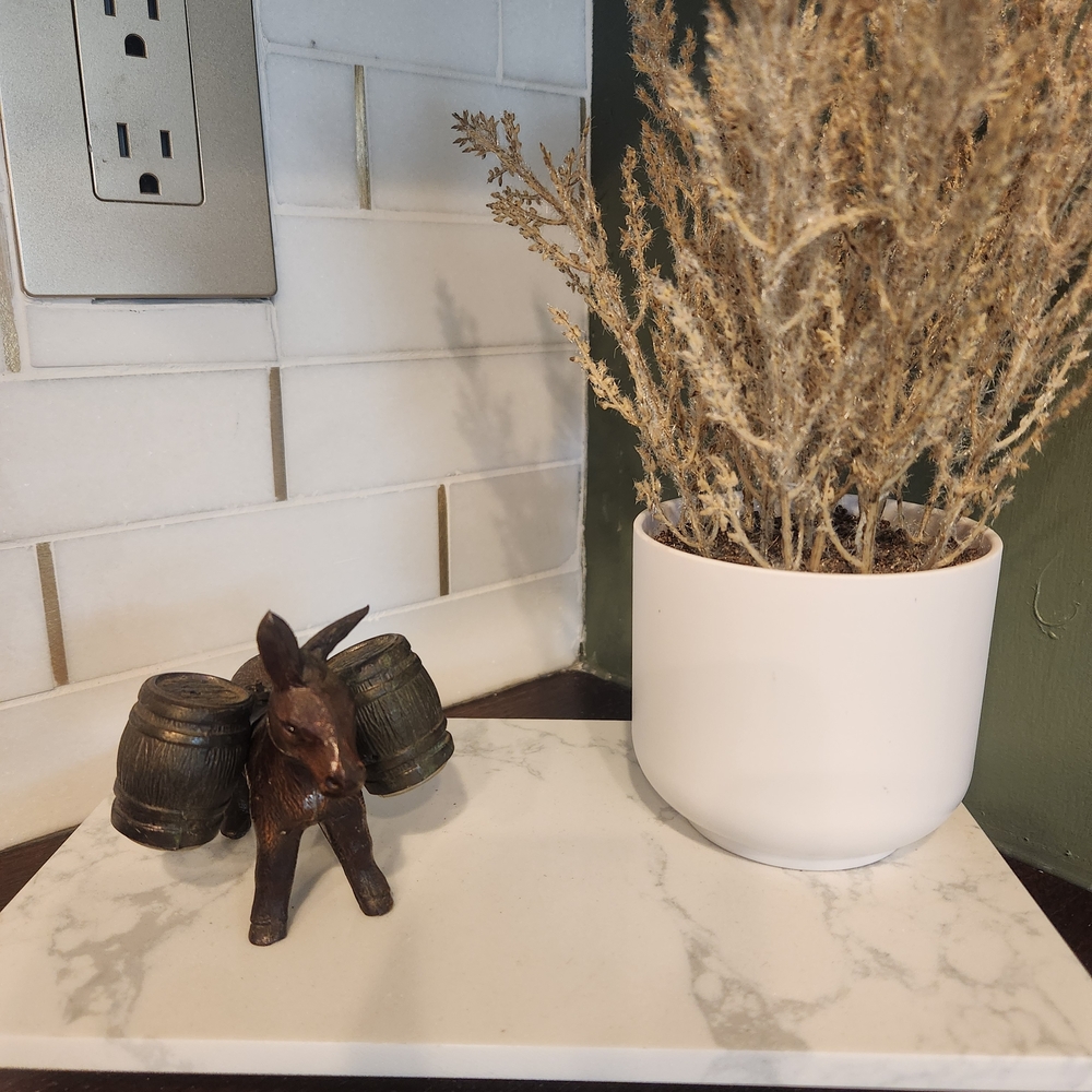 Vintage Donkey Figurine with Salt And Pepper Barrels